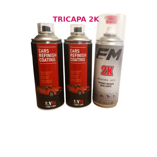 kit Spray Pintura Tricapa 2k para Coche y Moto de EVO COLORS