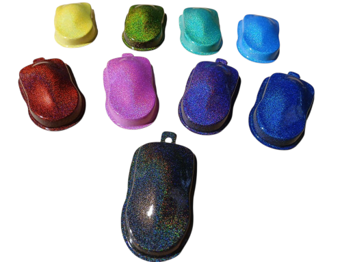 Guia pintura holografica en colores base negra o blanca