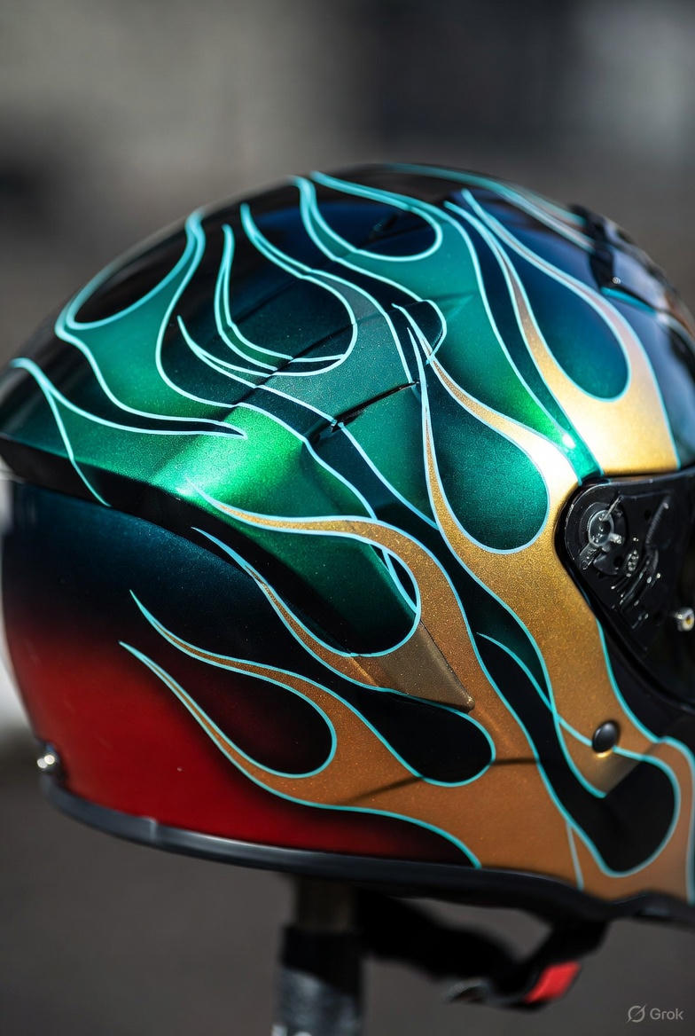 Pintura para casco de moto de evo colors