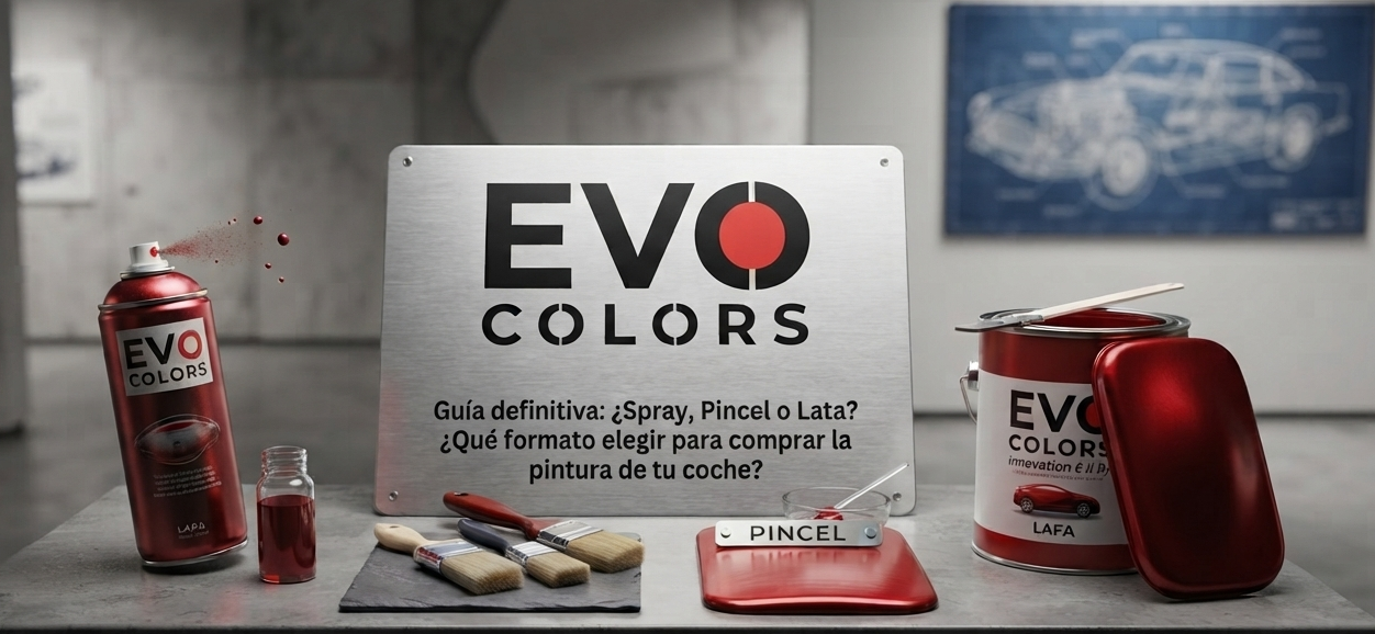 Pincel Spray o Lata que formato de pintura elegir para tu coche por EVOCOLORS